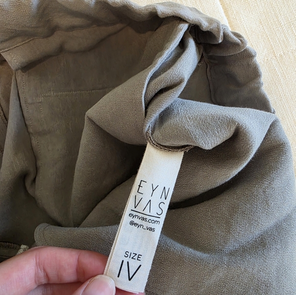 Eyn Vas Gray Linen Eucalpytus Trouser Pants L - Picture 12 of 13